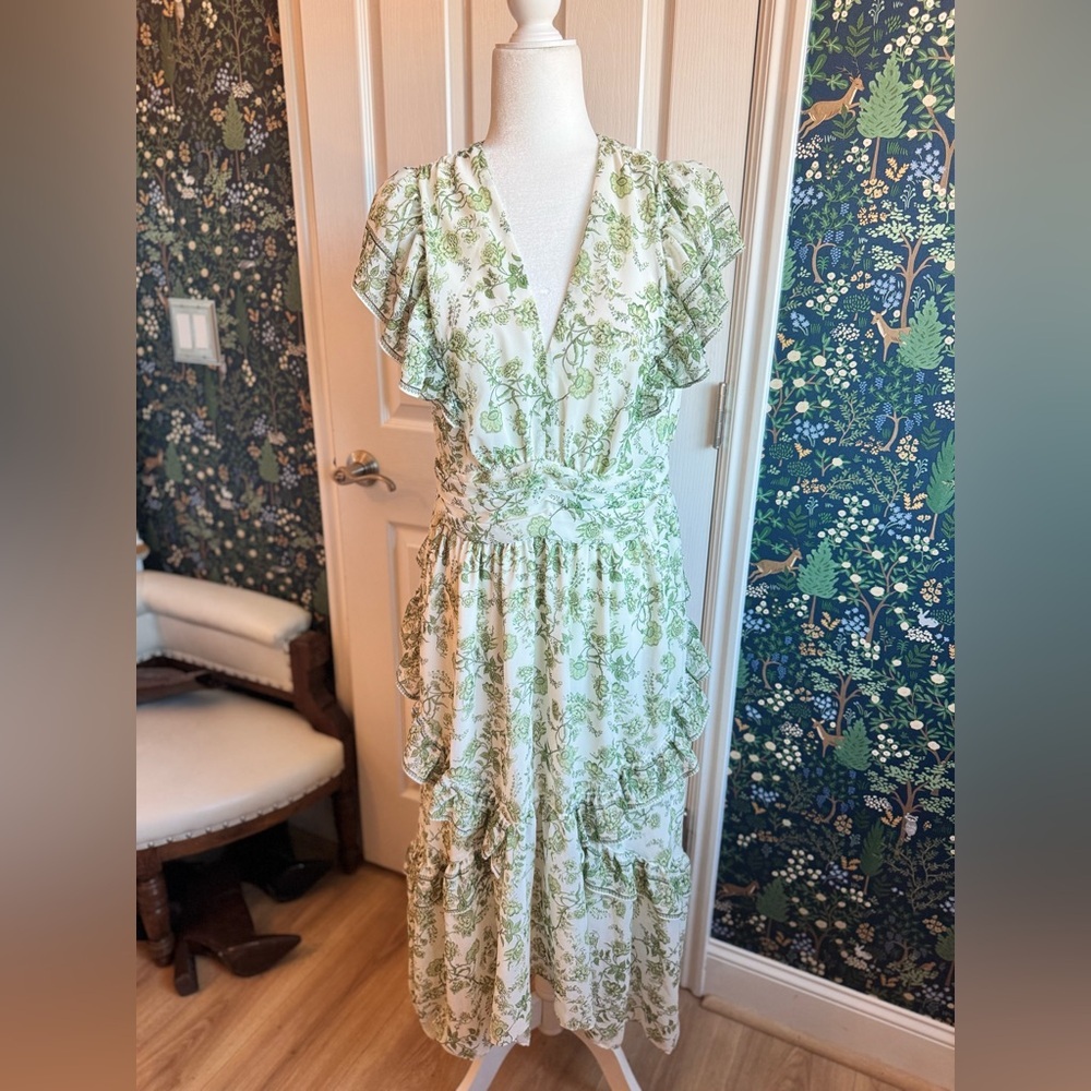 Max Studio Green Floral Dress​